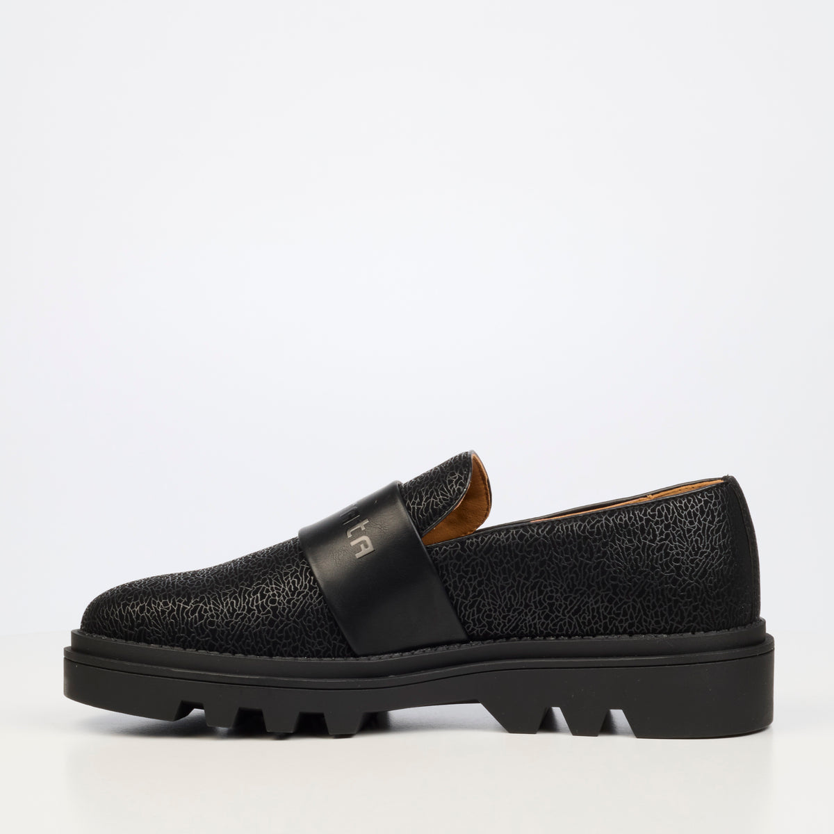 Mazerata Vinchey 75 Print Shoe - Black footwear Mazerata
