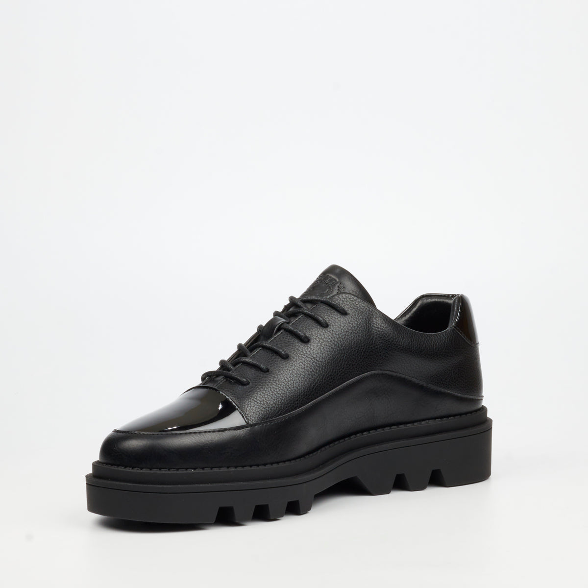 Mazerata Vinchey 79 Faux Wax / Faux Patent Shoe - Black