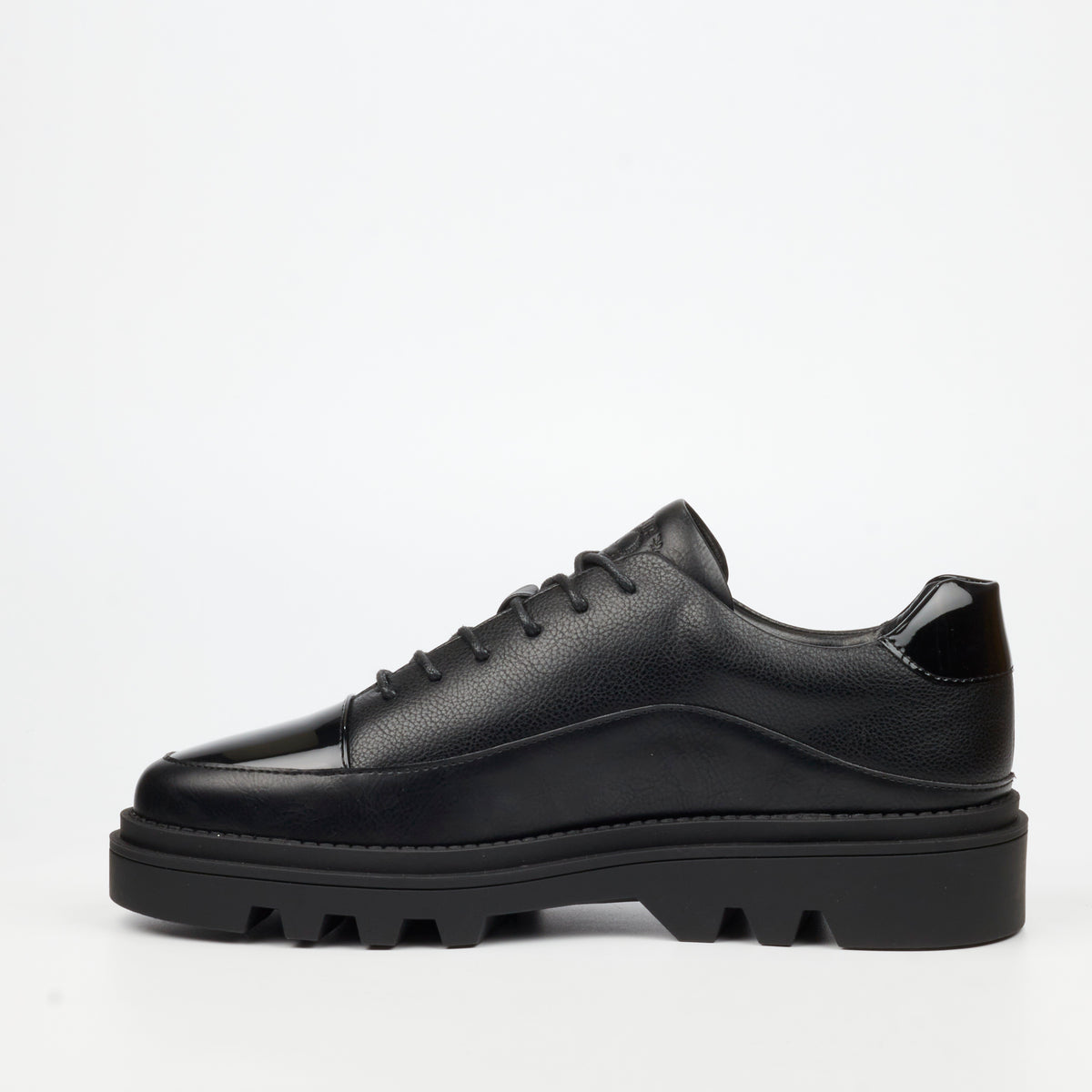 Mazerata Vinchey 79 Faux Wax / Faux Patent Shoe - Black