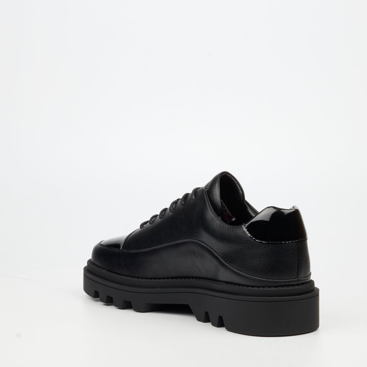 Mazerata Vinchey 79 Faux Wax / Faux Patent Shoe - Black
