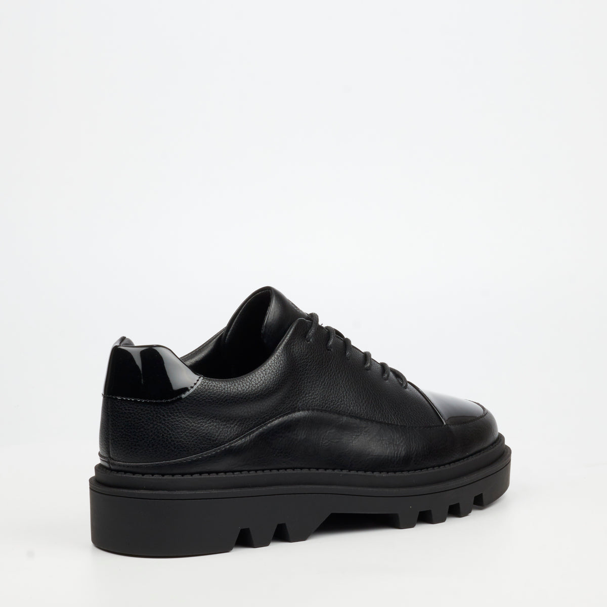 Mazerata Vinchey 79 Faux Wax / Faux Patent Shoe - Black