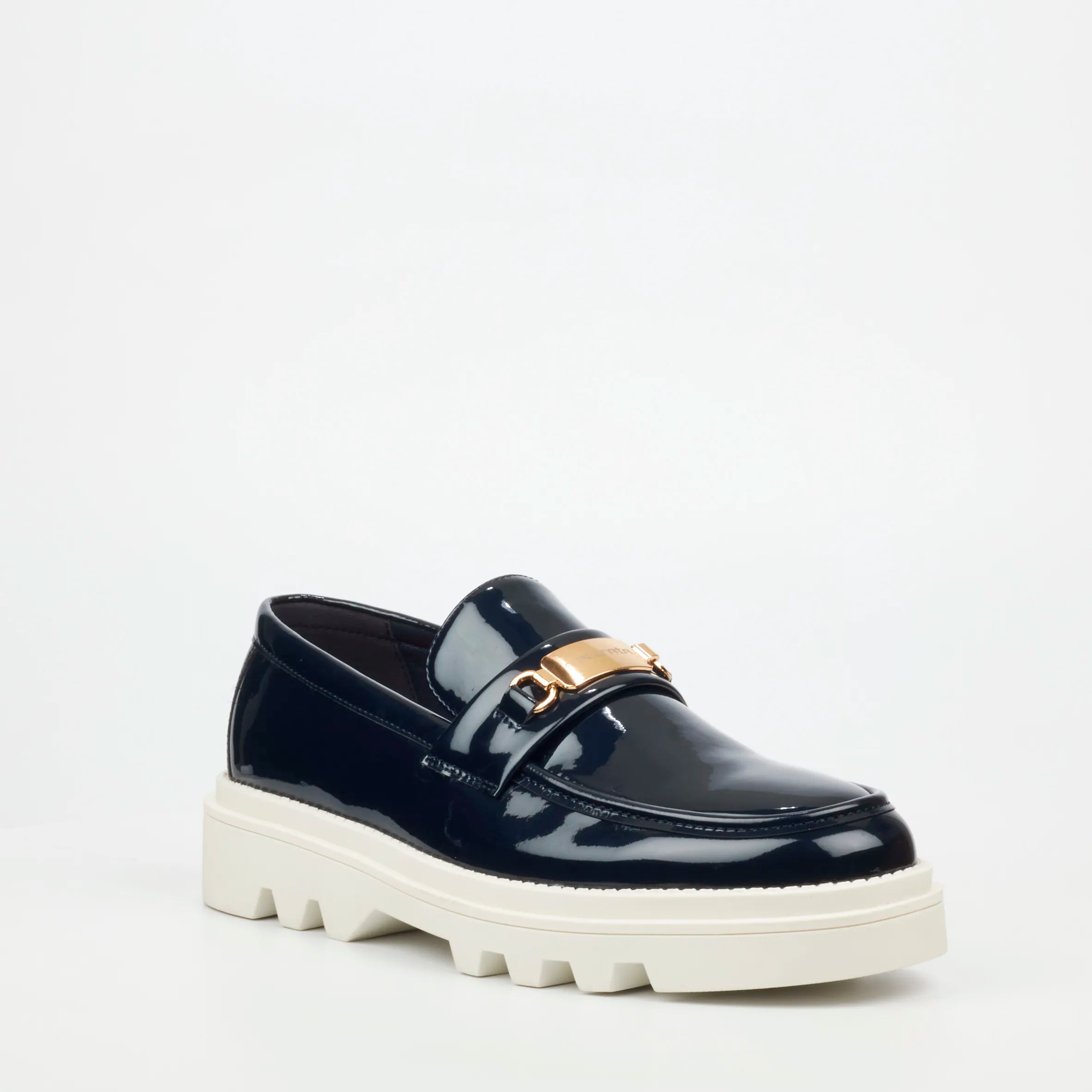 Mazerata Vinchey 90 Faux Patent Shoe - Navy