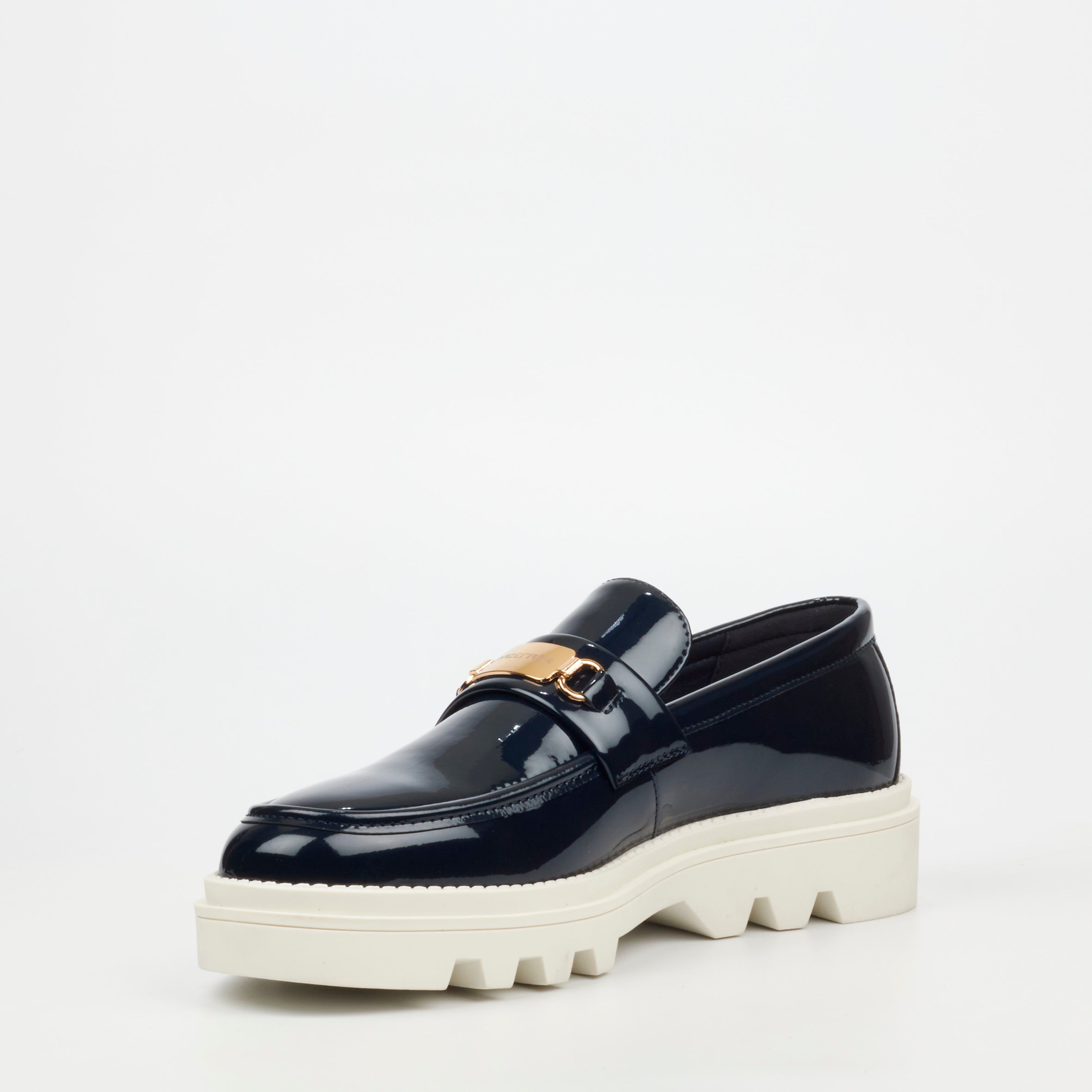 Mazerata Vinchey 90 Faux Patent Shoe - Navy