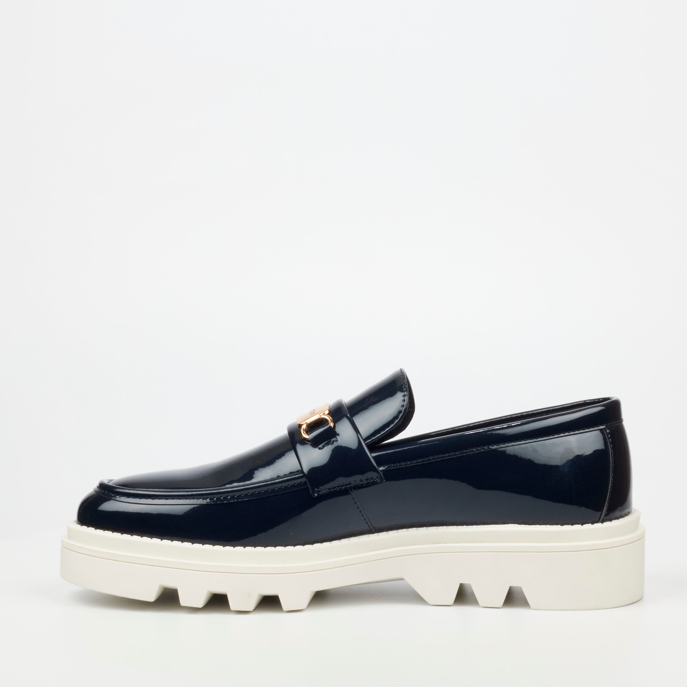 Mazerata Vinchey 90 Faux Patent Shoe - Navy