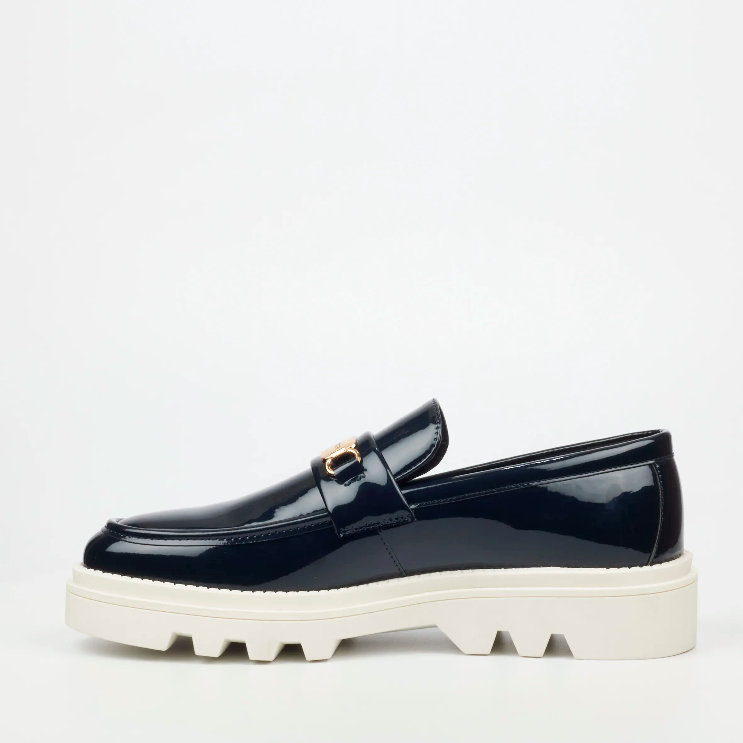 Mazerata Vinchey 90 Faux Patent Shoe - Navy