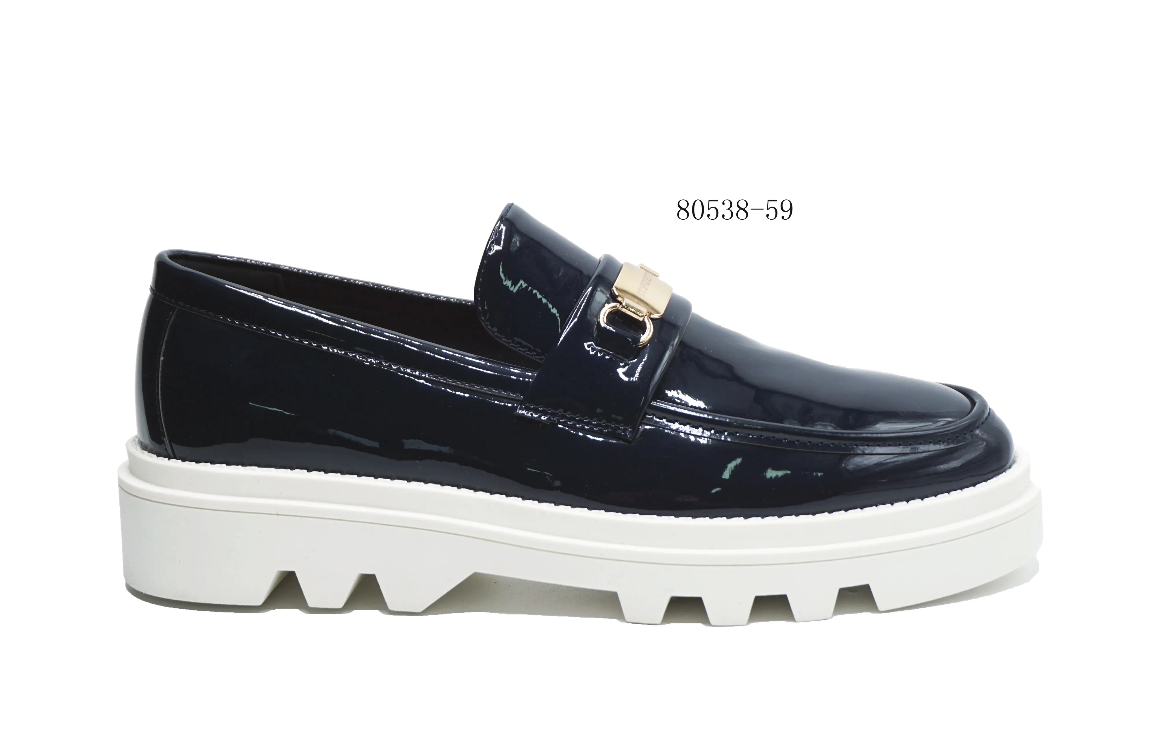 Mazerata Vinchey 90 Faux Patent Shoe - Navy