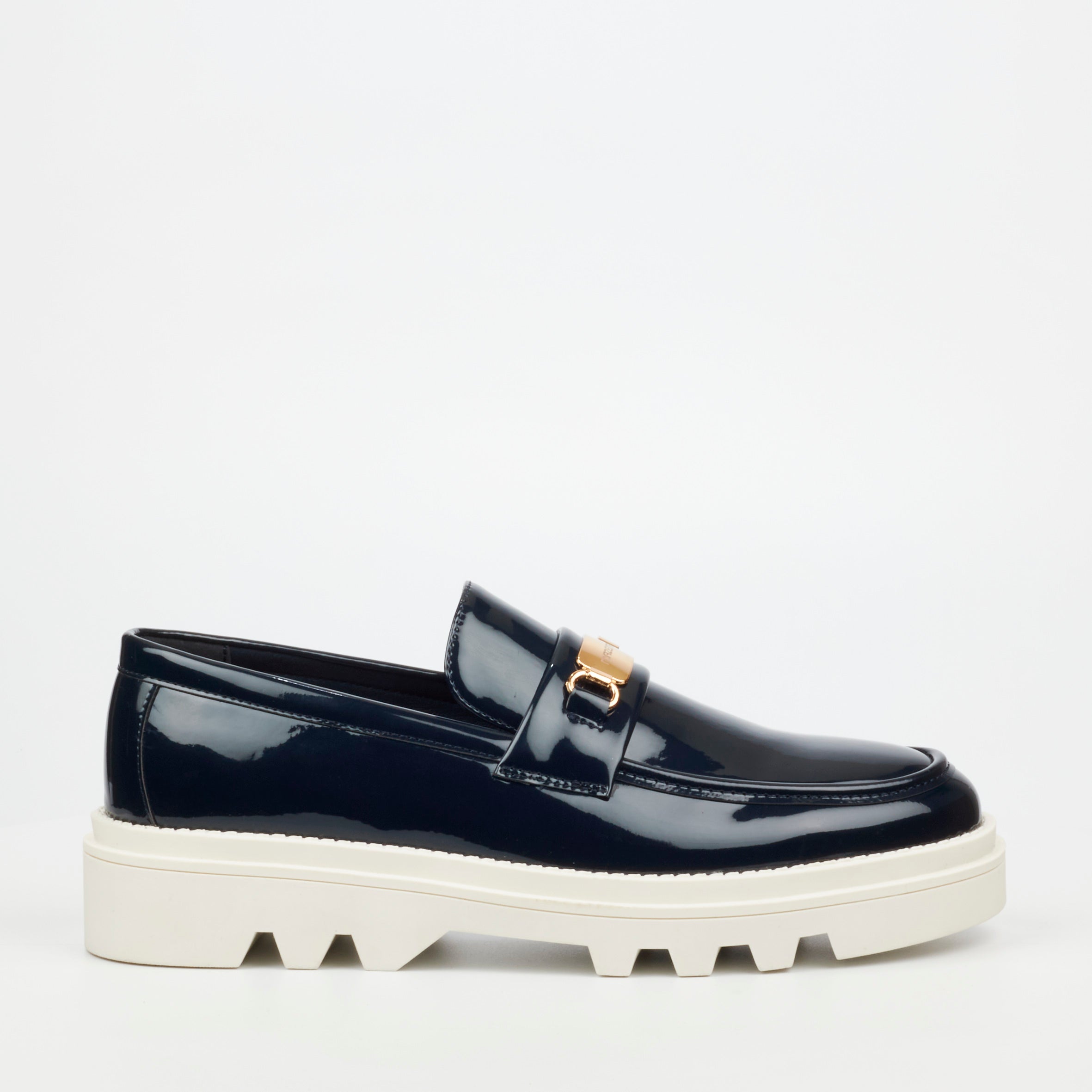 Mazerata Vinchey 90 Faux Patent Shoe - Navy