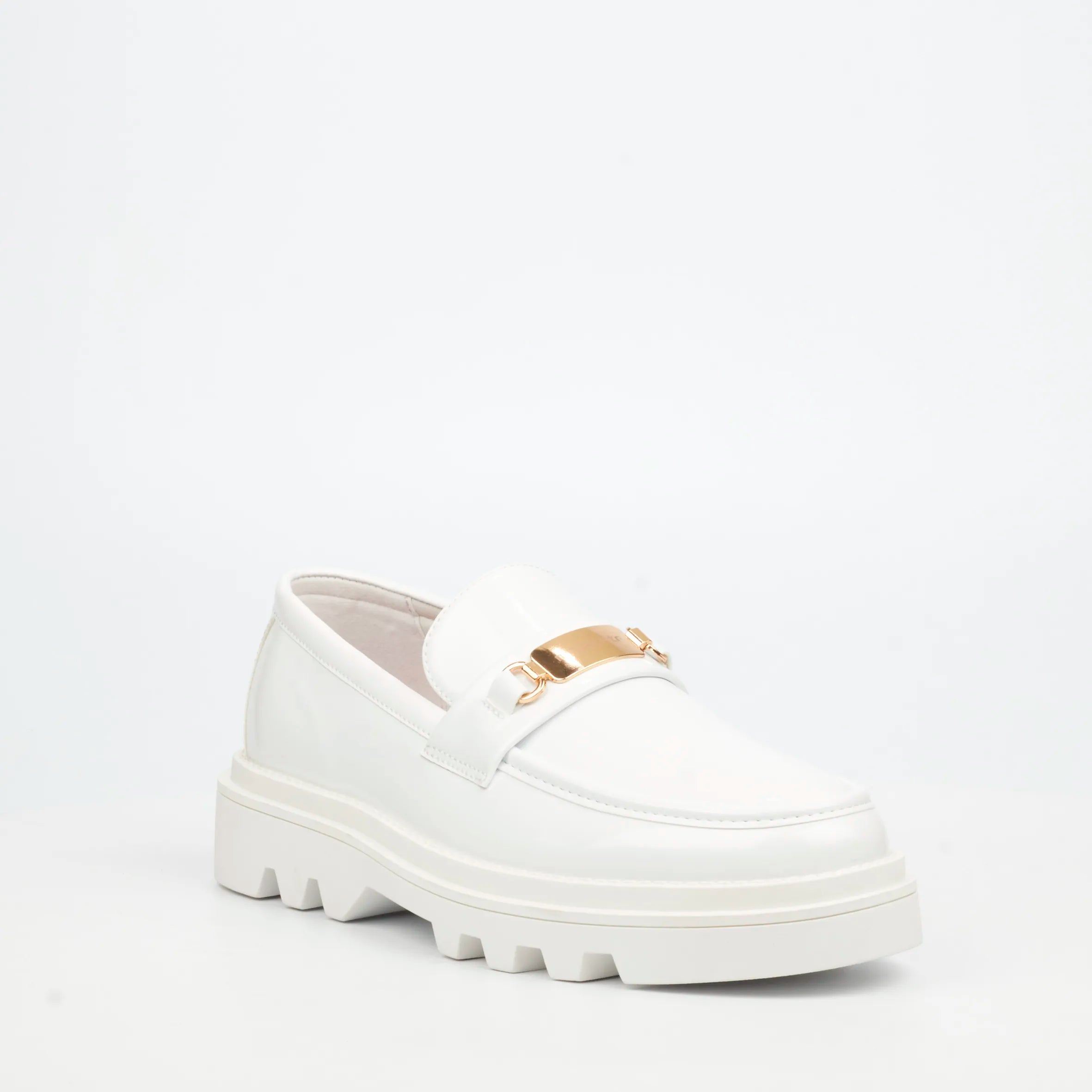 Mazerata Vinchey 90 Faux Patent Shoe - White