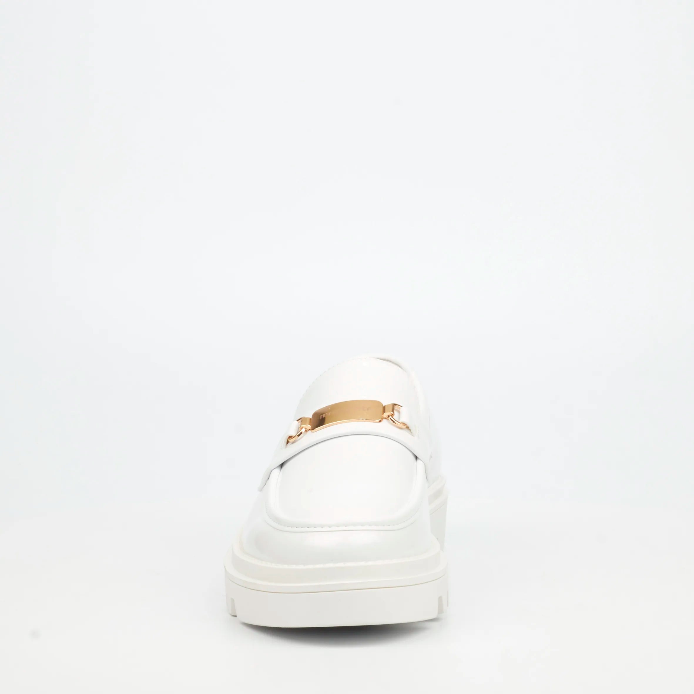 Mazerata Vinchey 90 Faux Patent Shoe - White