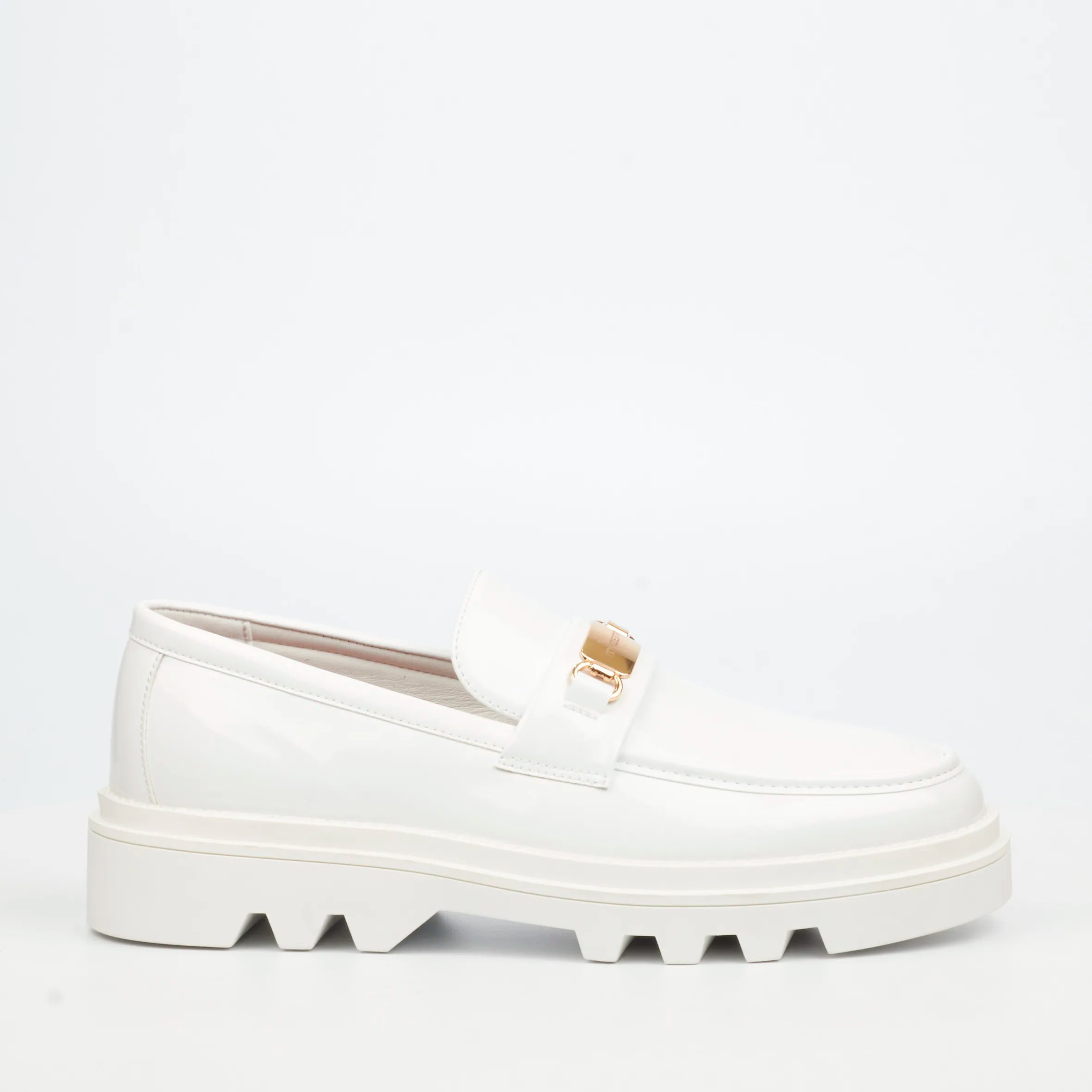Mazerata Vinchey 90 Faux Patent Shoe - White