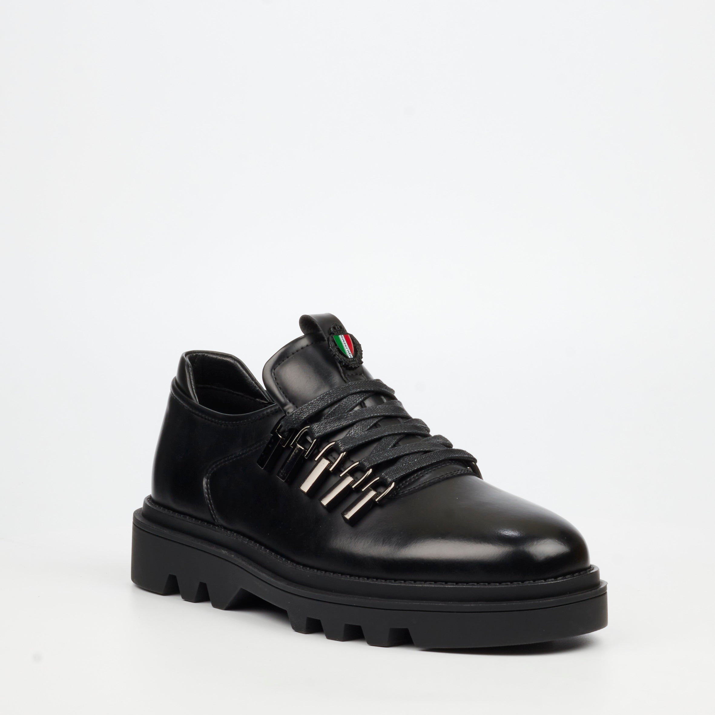 Mazerata Vinchey 91 Faux Wax Shoe - Black