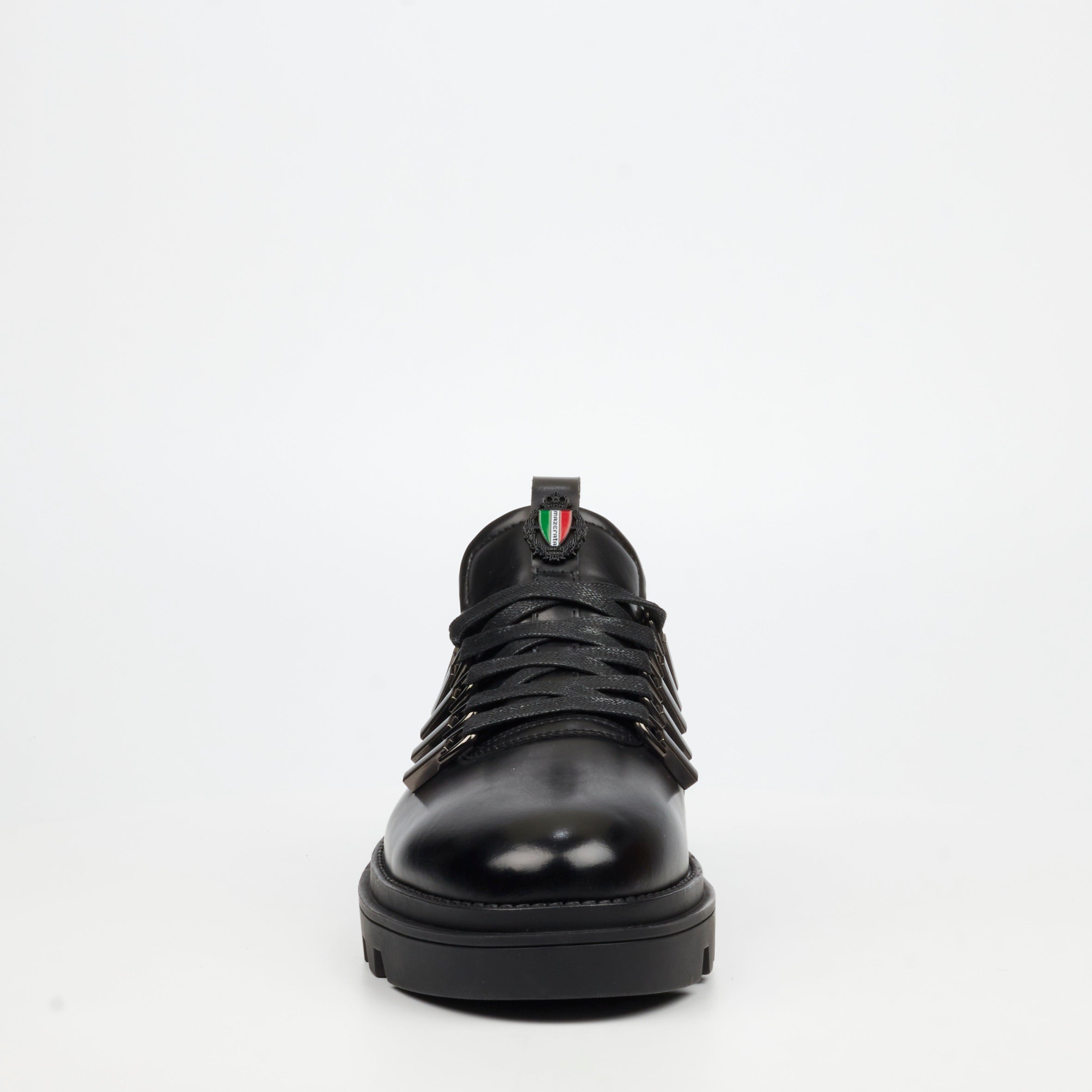 Mazerata Vinchey 91 Faux Wax Shoe - Black