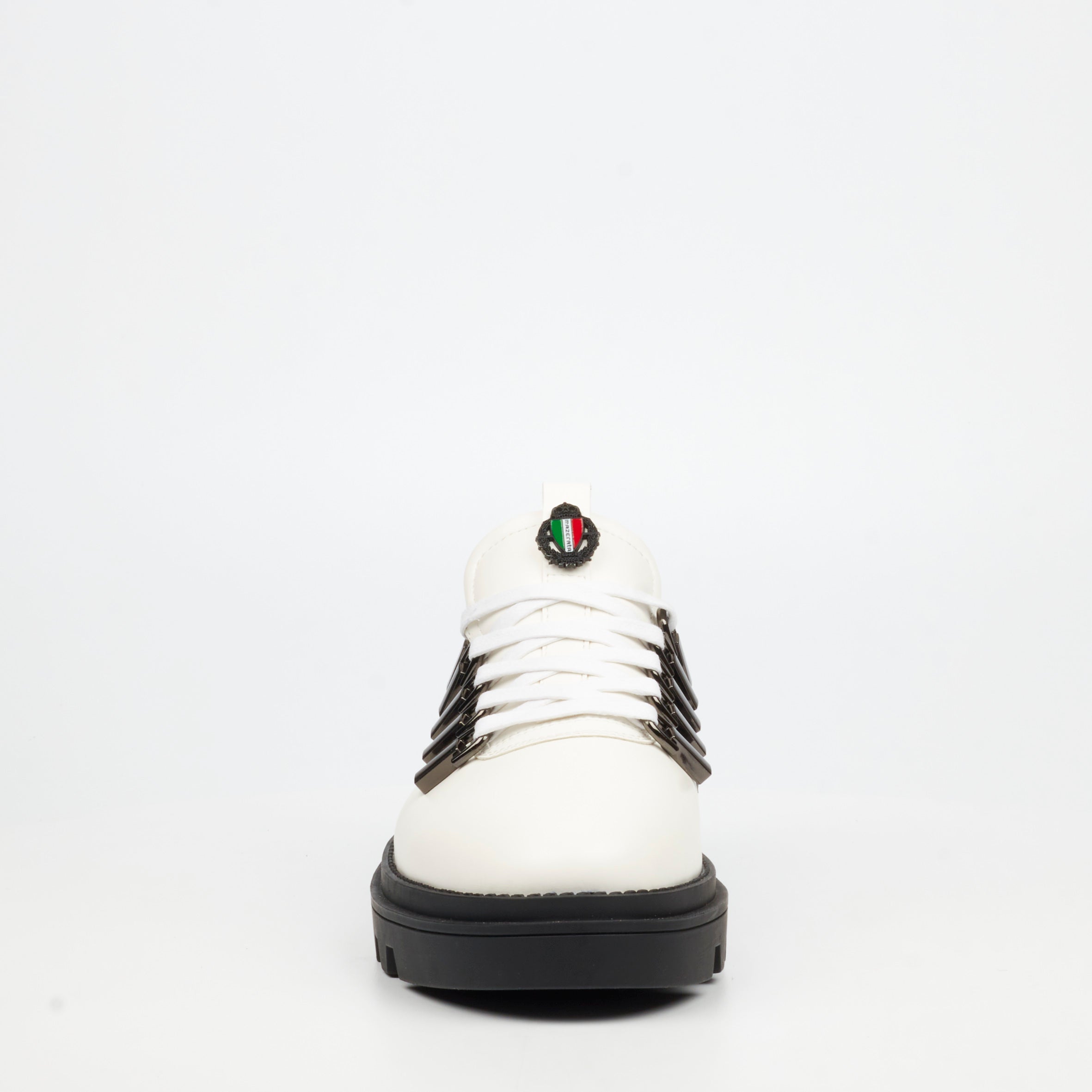 Mazerata Vinchey 91 Faux Wax Shoe - White