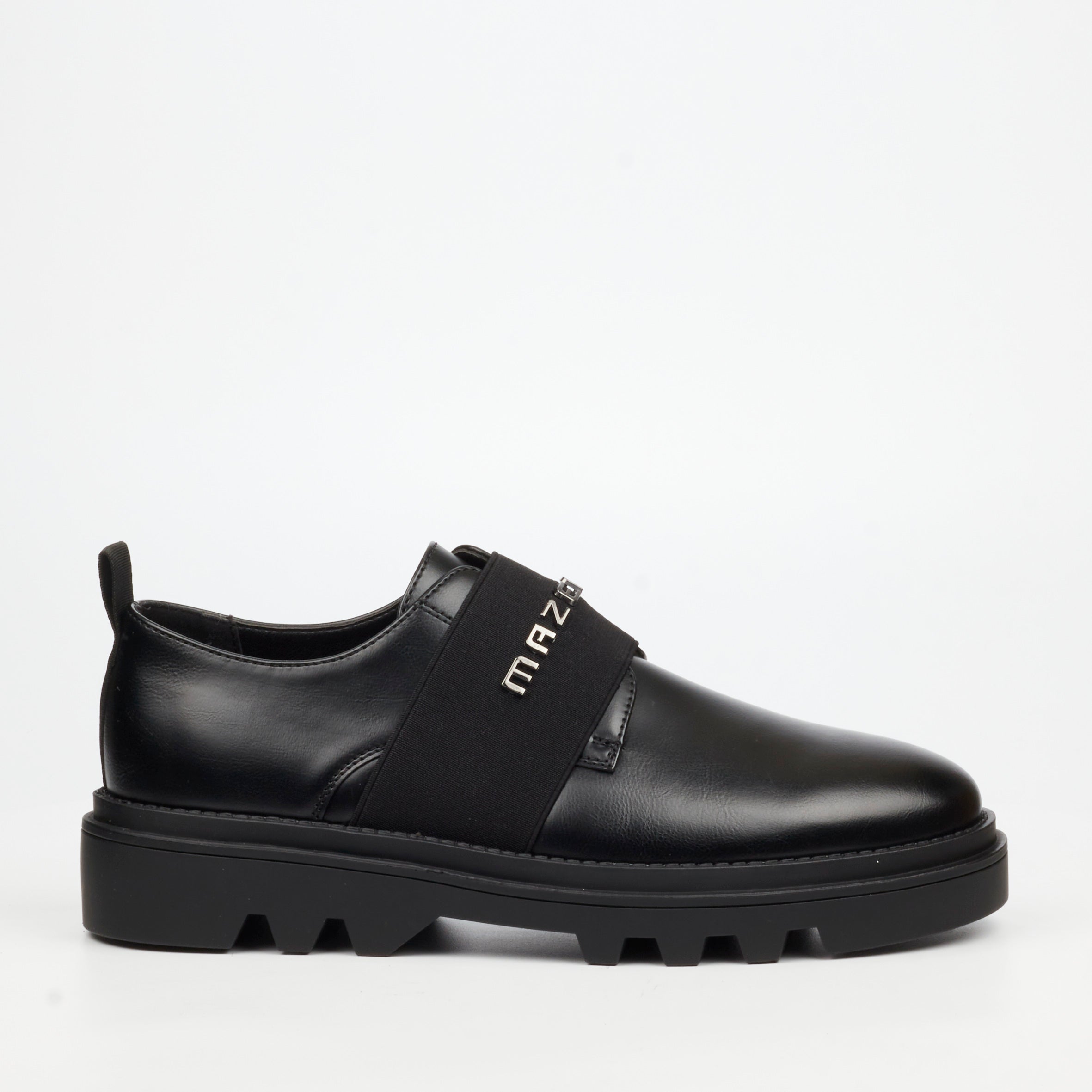 Mazerata Vinchey 94 Faux Leather Shoe - Black