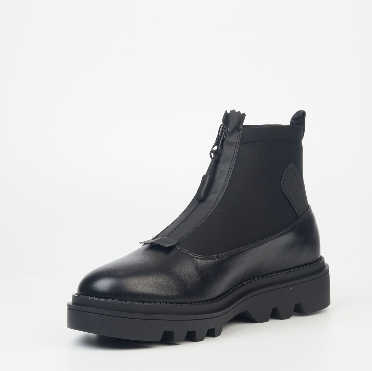Mazerata Vinchey 9 Lea Lycra Ankle Boot - Black