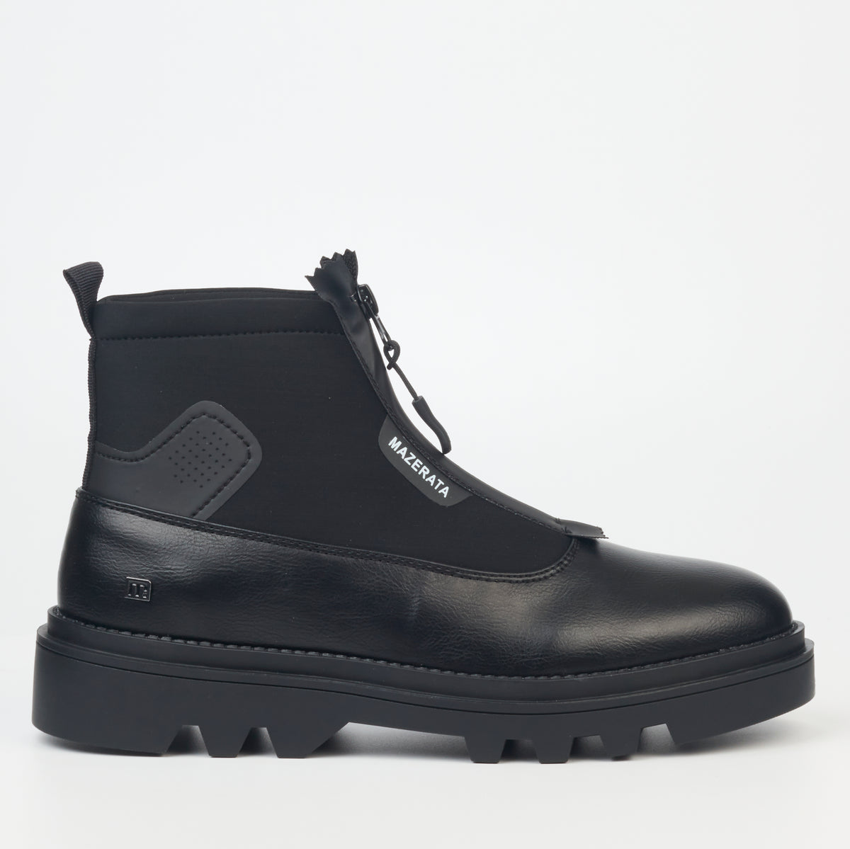 Mazerata Vinchey 9 Lea Lycra Ankle Boot - Black