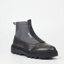 Mazerata Vinchey 9 Lea Lycra Ankle Boot - Grey footwear Mazerata