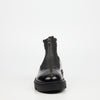 Mazerata Vinchey 9 Nylon / Faux Wax Ankle Boot - Black footwear Mazerata