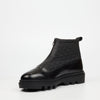 Mazerata Vinchey 9 Nylon / Faux Wax Ankle Boot - Black footwear Mazerata