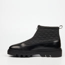 Mazerata Vinchey 9 Nylon / Faux Wax Ankle Boot - Black footwear Mazerata