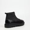 Mazerata Vinchey 9 Nylon / Faux Wax Ankle Boot - Black footwear Mazerata
