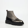 Mazerata Vinchey 9 Nylon / Faux Wax Ankle Boot - Grey footwear Mazerata