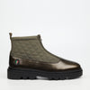 Mazerata Vinchey 9 Nylon / Faux Wax Ankle Boot - Olive footwear Mazerata