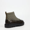 Mazerata Vinchey 9 Nylon / Faux Wax Ankle Boot - Olive footwear Mazerata