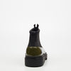Mazerata Vinchey 9 Faux Patent / Lycra Ankle Boot - Olive footwear Mazerata