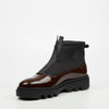 Mazerata Vinchey 9 Faux Patent / Lycra Ankle Boot - Plum footwear Mazerata