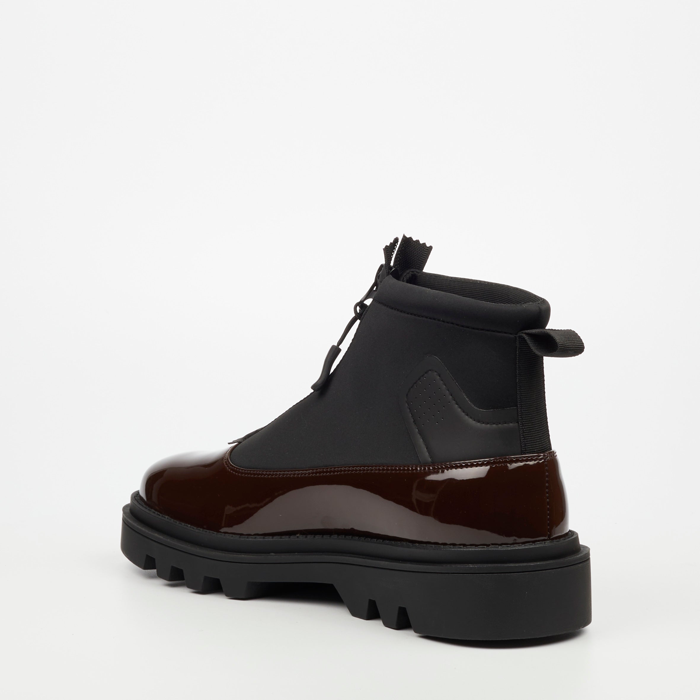 Mazerata Vinchey 9 Faux Patent / Lycra Ankle Boot - Plum footwear Mazerata