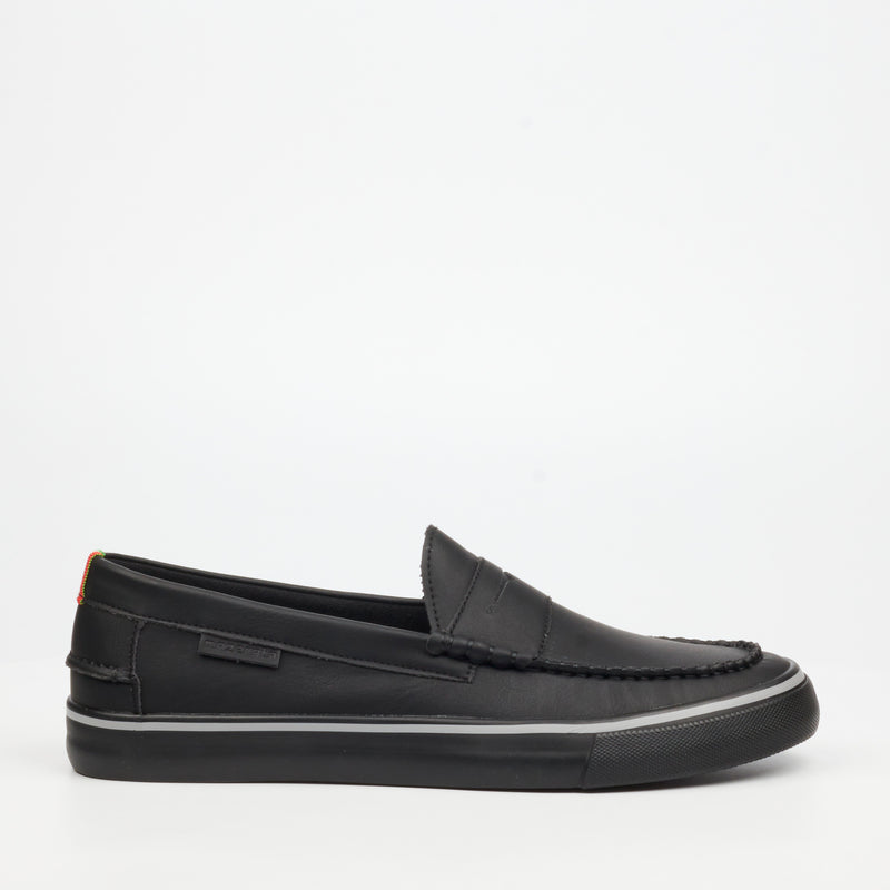 Mazerata Vinny 1 Faux Nubuck Loafer - Black footwear Mazerata