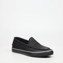 Mazerata Vinny 1 Faux Nubuck Loafer - Black footwear Mazerata