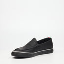 Mazerata Vinny 1 Faux Nubuck Loafer - Black footwear Mazerata