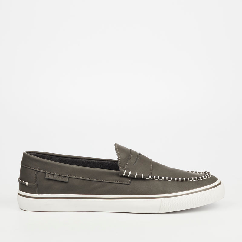 Mazerata Vinny 1 Faux Nubuck Loafer - Grey footwear Mazerata