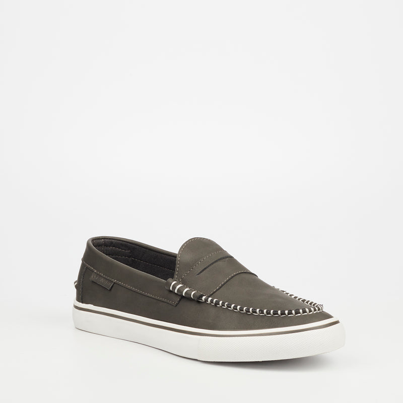 Mazerata Vinny 1 Faux Nubuck Loafer - Grey footwear Mazerata   