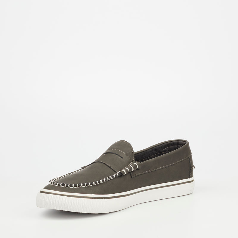 Mazerata Vinny 1 Faux Nubuck Loafer - Grey footwear Mazerata