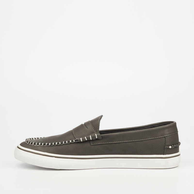 Mazerata Vinny 1 Faux Nubuck Loafer - Grey footwear Mazerata   