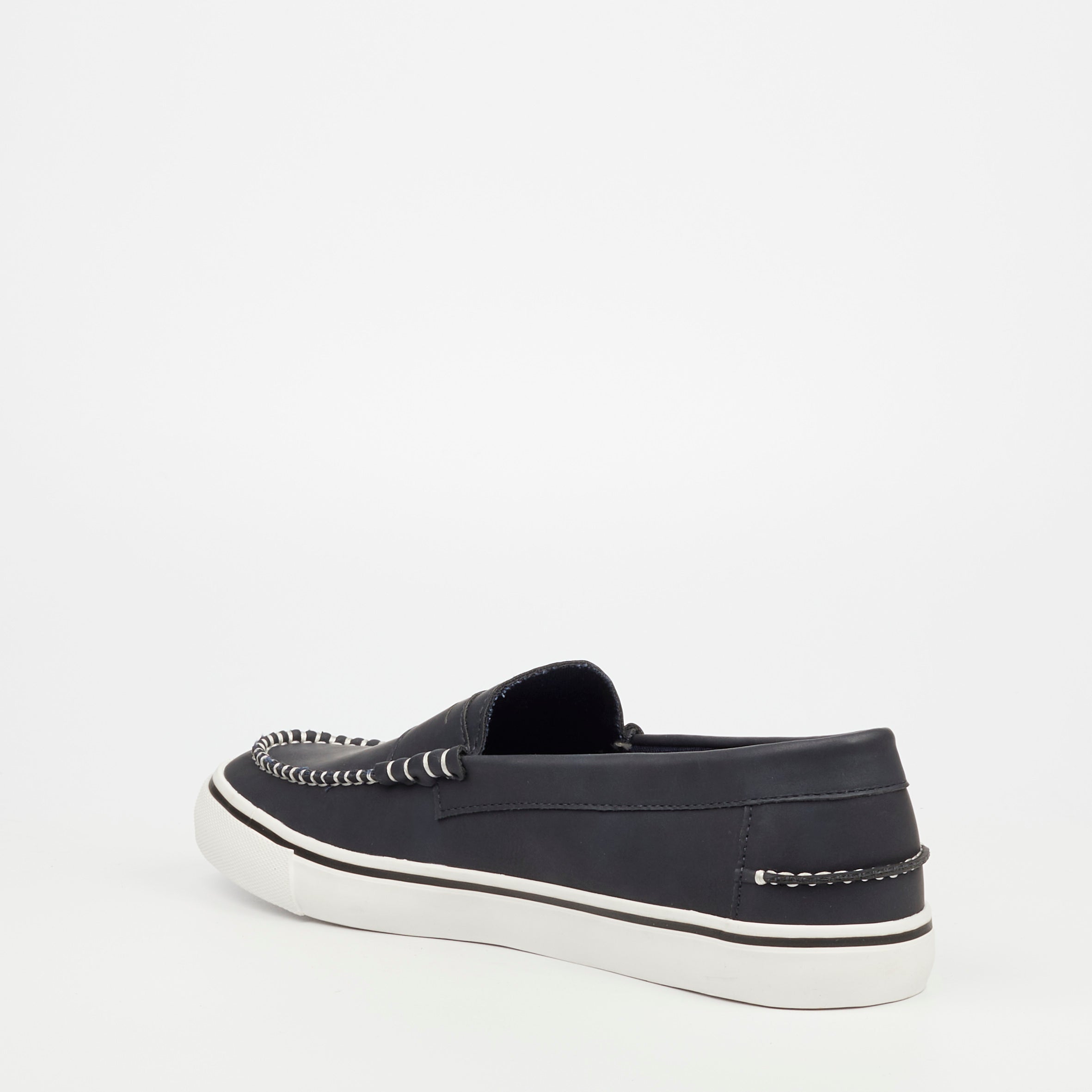 Mazerata Vinny 1 Faux Nubuck Loafer - Navy footwear Mazerata