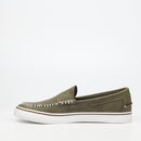 Mazerata Vinny 1 Faux Nubuck Loafer - Olive footwear Mazerata