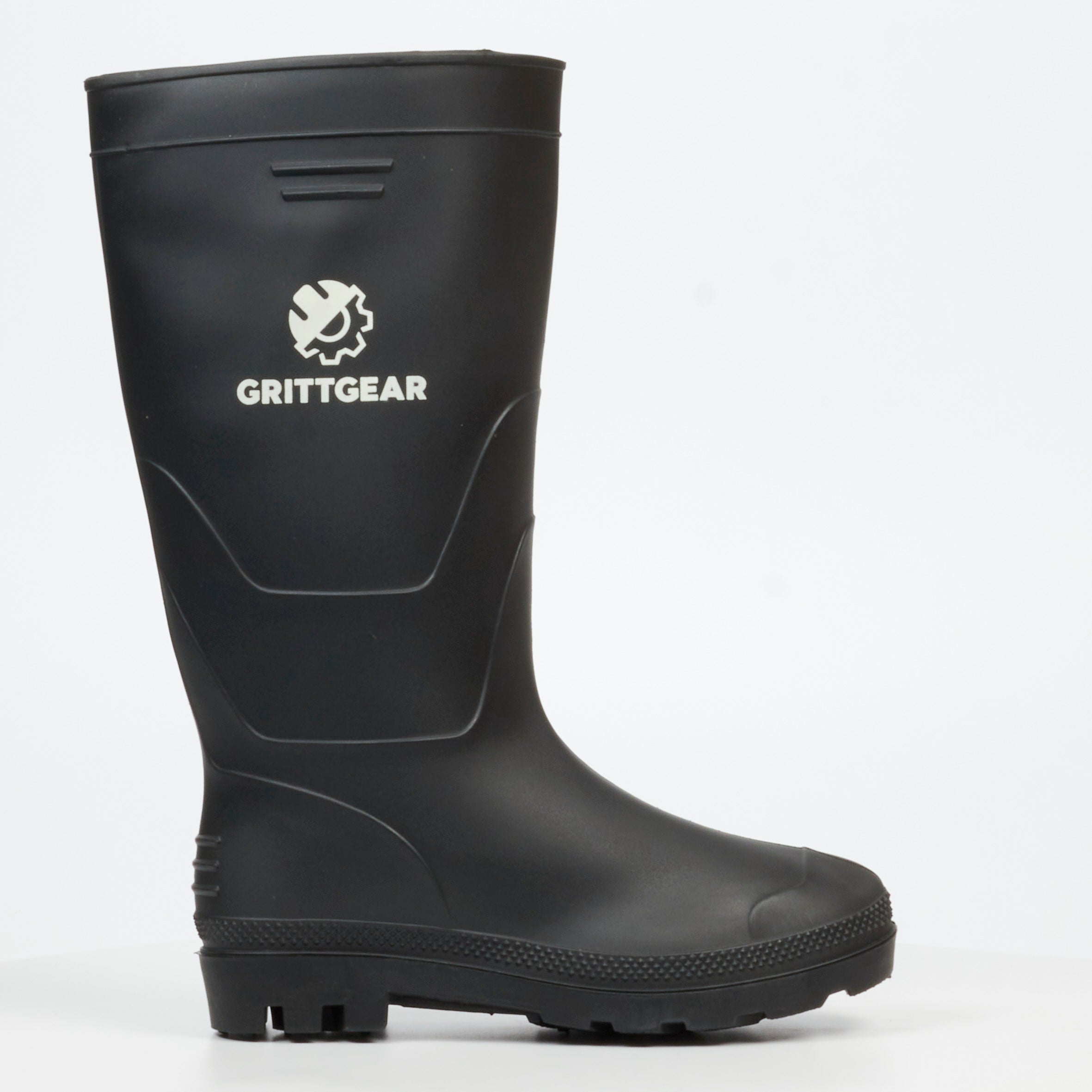 Grittgear Wader 1 PVC Gumboot - Black safety Grittgear