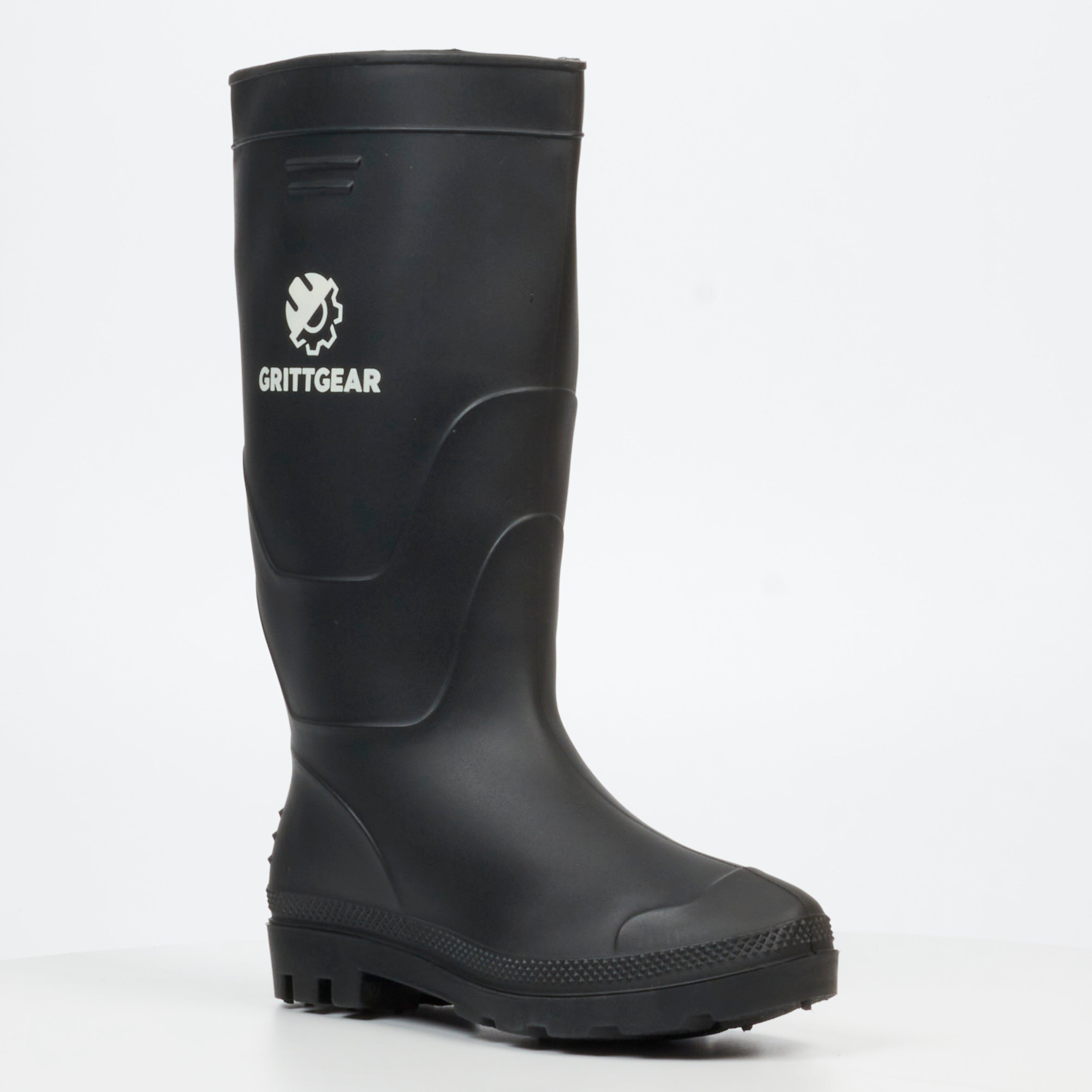 Grittgear Wader 1 PVC Gumboot - Black safety Grittgear