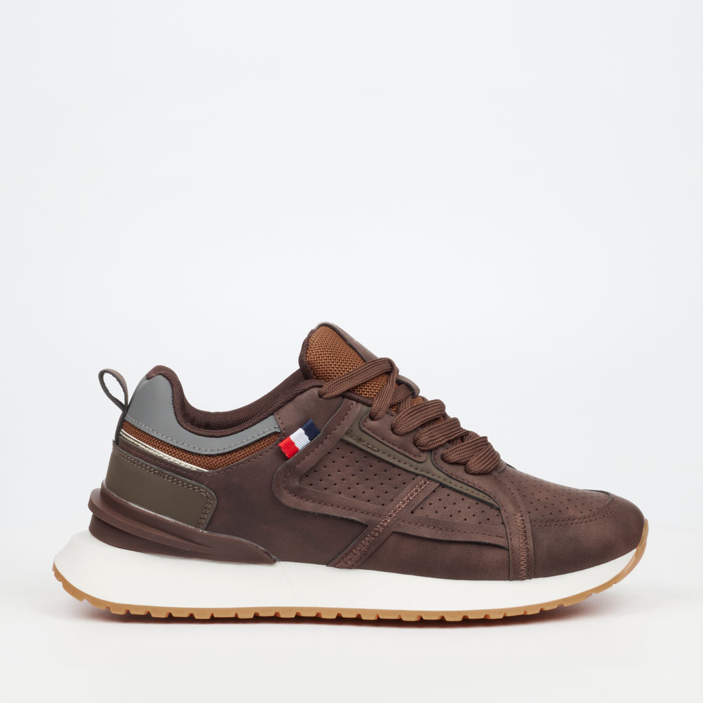 Urbanart Wakes 1 Faux Nubuck Sneaker - Chocolate footwear UBRT