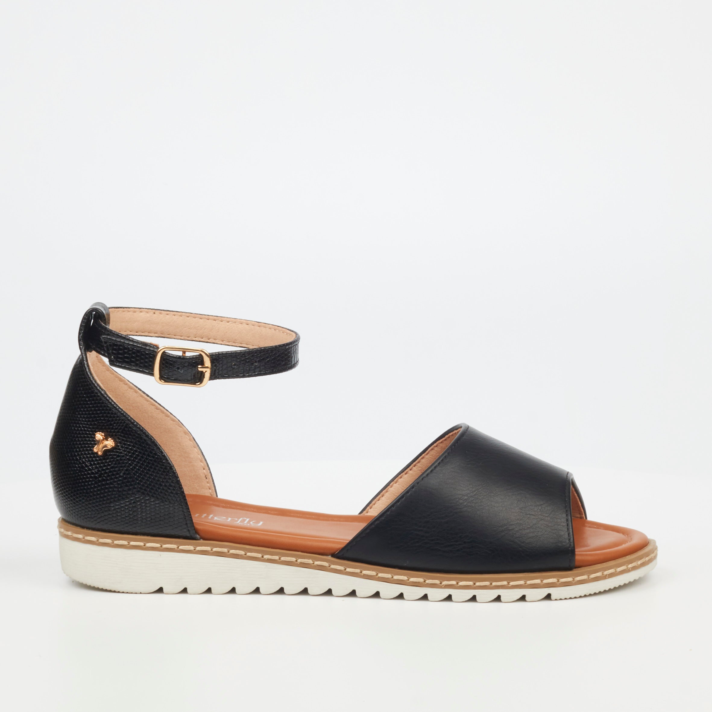 Butterfly Feet Walnut 2 Sandal - Black footwear Butterfly Feet