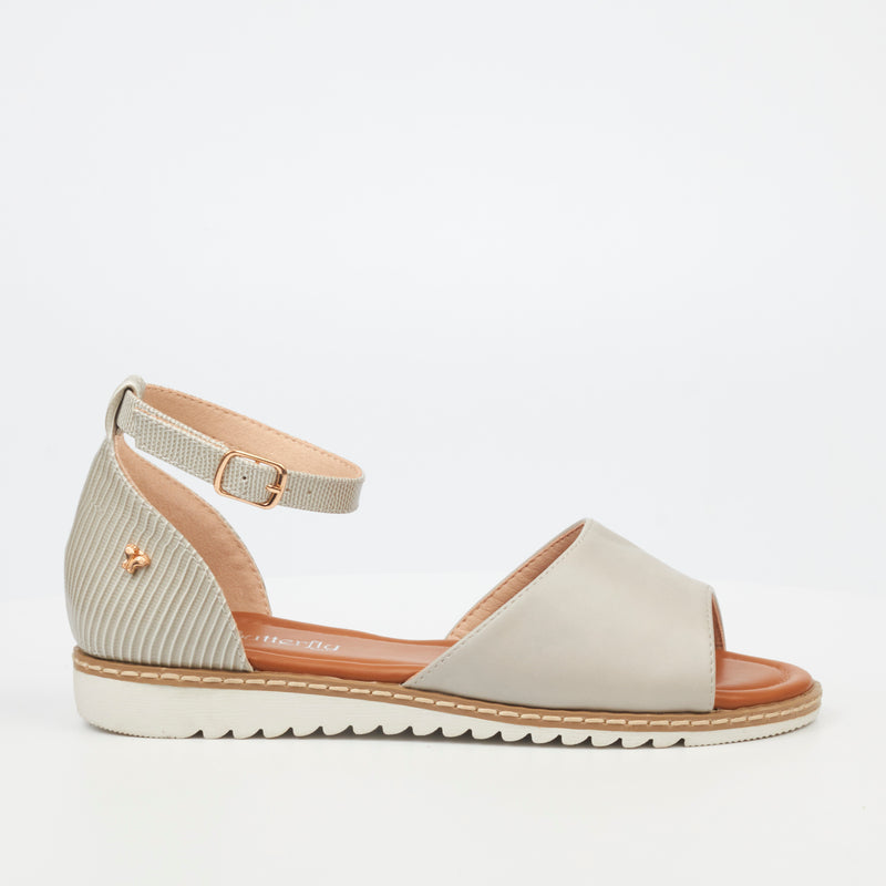 Butterfly Feet Walnut 2 Sandal - Grey footwear Butterfly Feet   