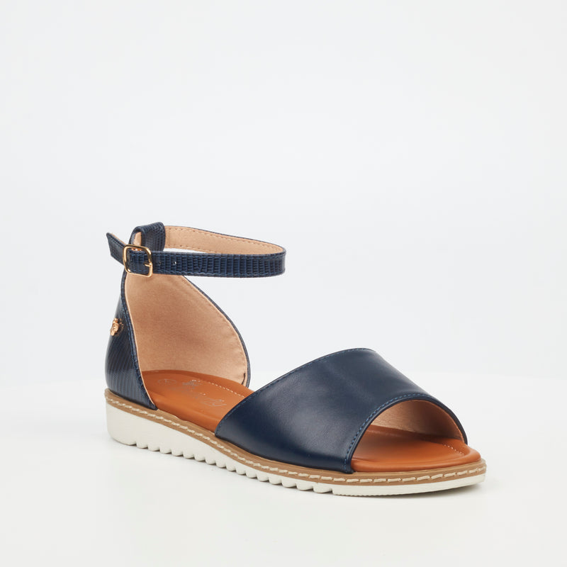 Butterfly Feet Walnut 2 Sandal - Navy footwear Butterfly Feet   