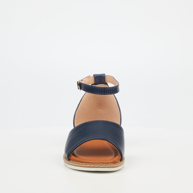 Butterfly Feet Walnut 2 Sandal - Navy footwear Butterfly Feet   