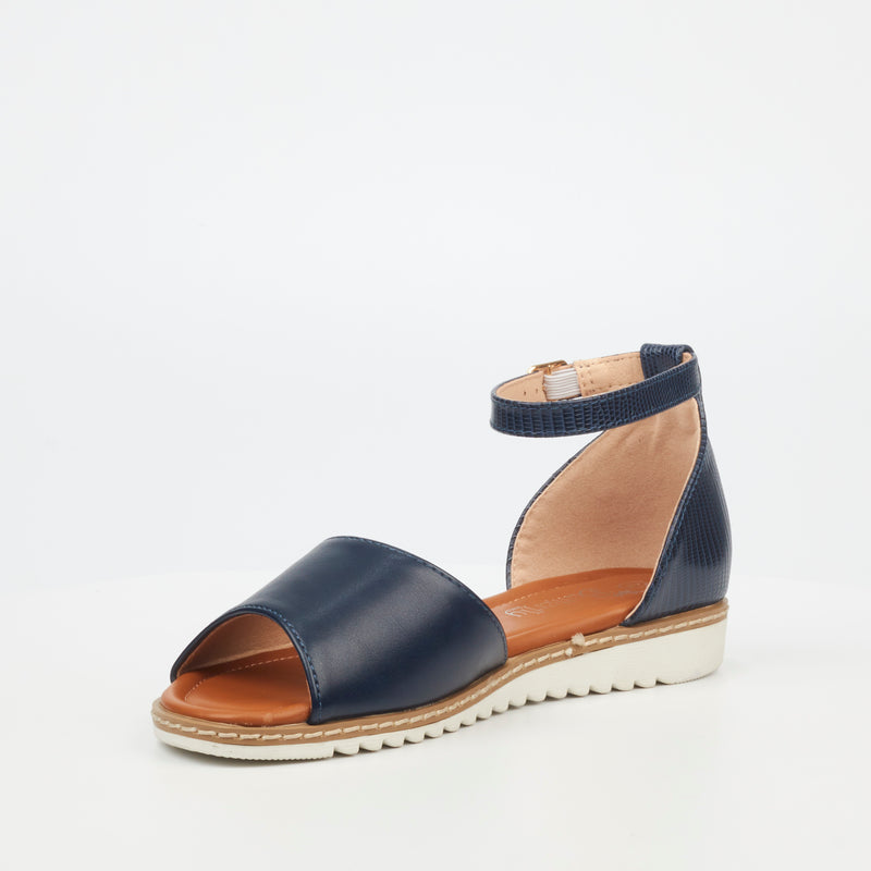 Butterfly Feet Walnut 2 Sandal - Navy footwear Butterfly Feet   