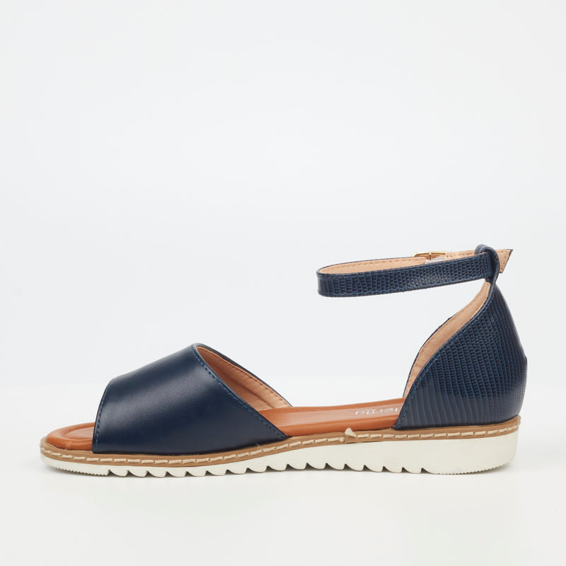 Butterfly Feet Walnut 2 Sandal - Navy footwear Butterfly Feet   