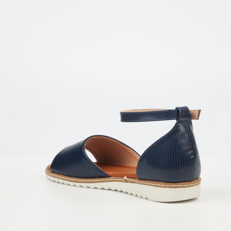 Butterfly Feet Walnut 2 Sandal - Navy footwear Butterfly Feet   